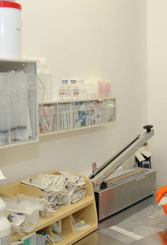 Verplisterung für Medikamente im Labor der Stadt-Apotheke in Freital